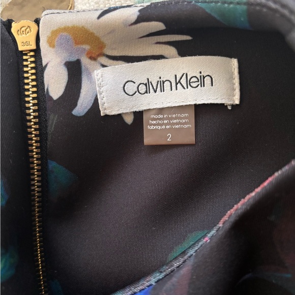 Calvin Klein Blue and Pink A-Line Maxi Dress - Picture 3 of 5